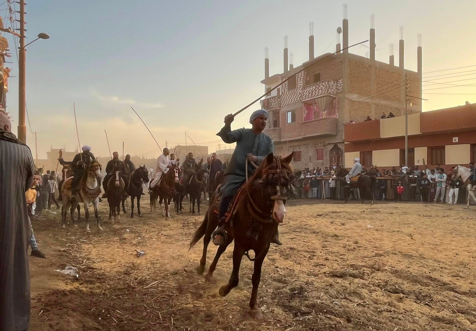 جانب من سباقات مرماح الخيول فى مولد العشي
