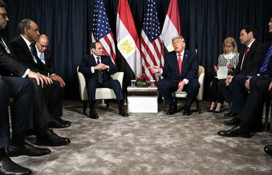 لقاء ترامب والرئيس عبد الفتاح السيسى