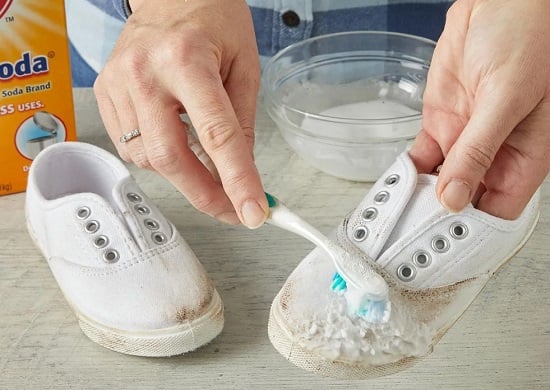 تنظيف الحذاء الأبيض