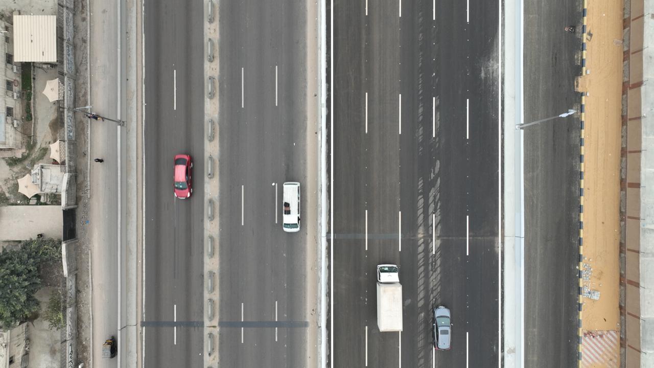 الكوبري بعد التوسعة