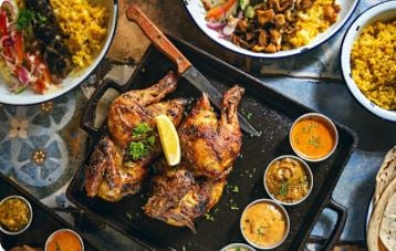 دجاج مشوي بالاعشاب