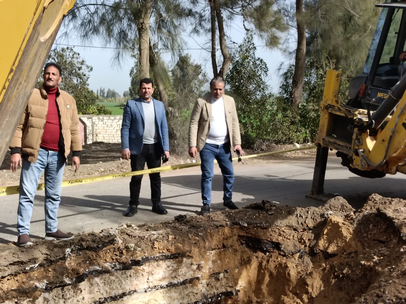 صيانة خط الطرد الرئيسي قطر 630 مم بمدخل مسير