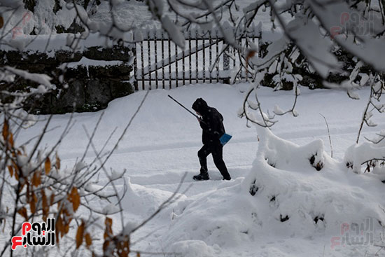 البرتغال عاصفة ثلجية تضرب البلاد