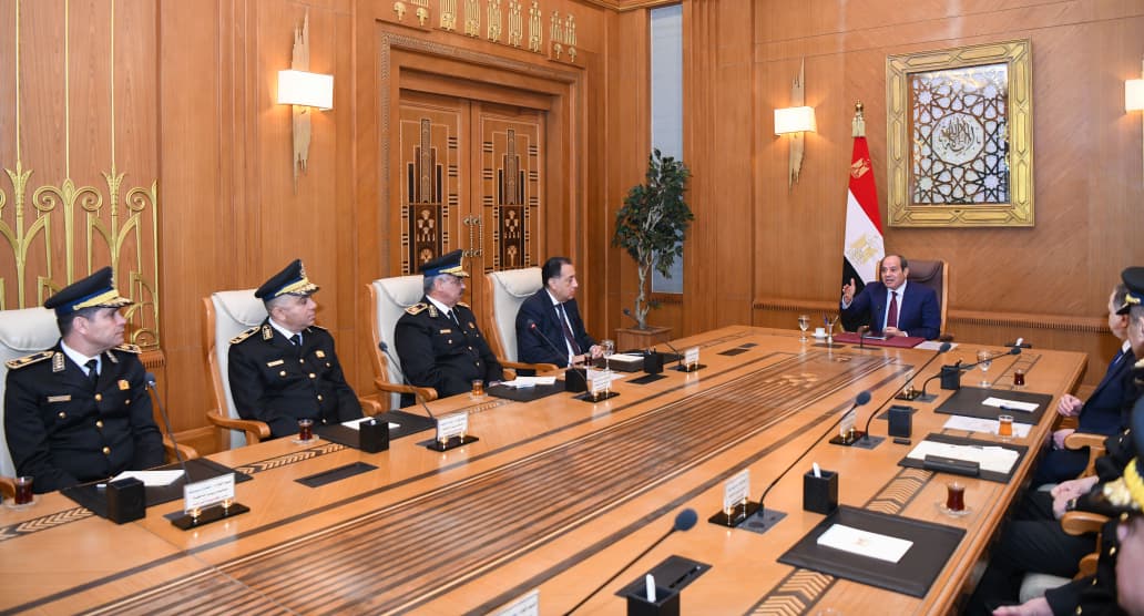 لقاء السيسى وقيادات الشرطة