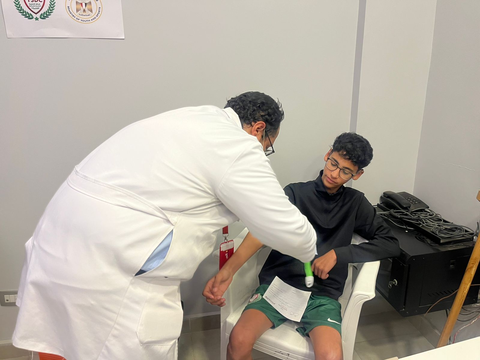 فحوصات طبية للاعبين