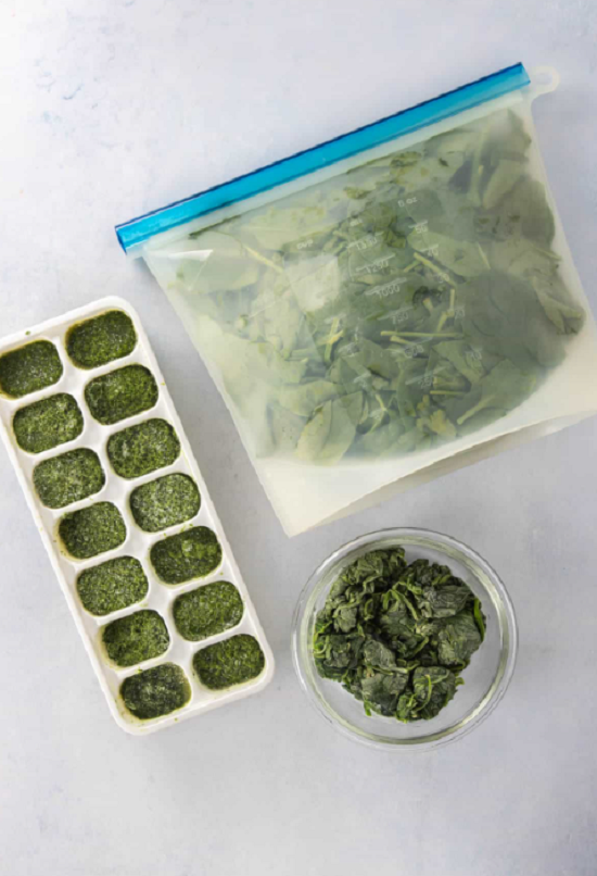 تخزين السبانخ