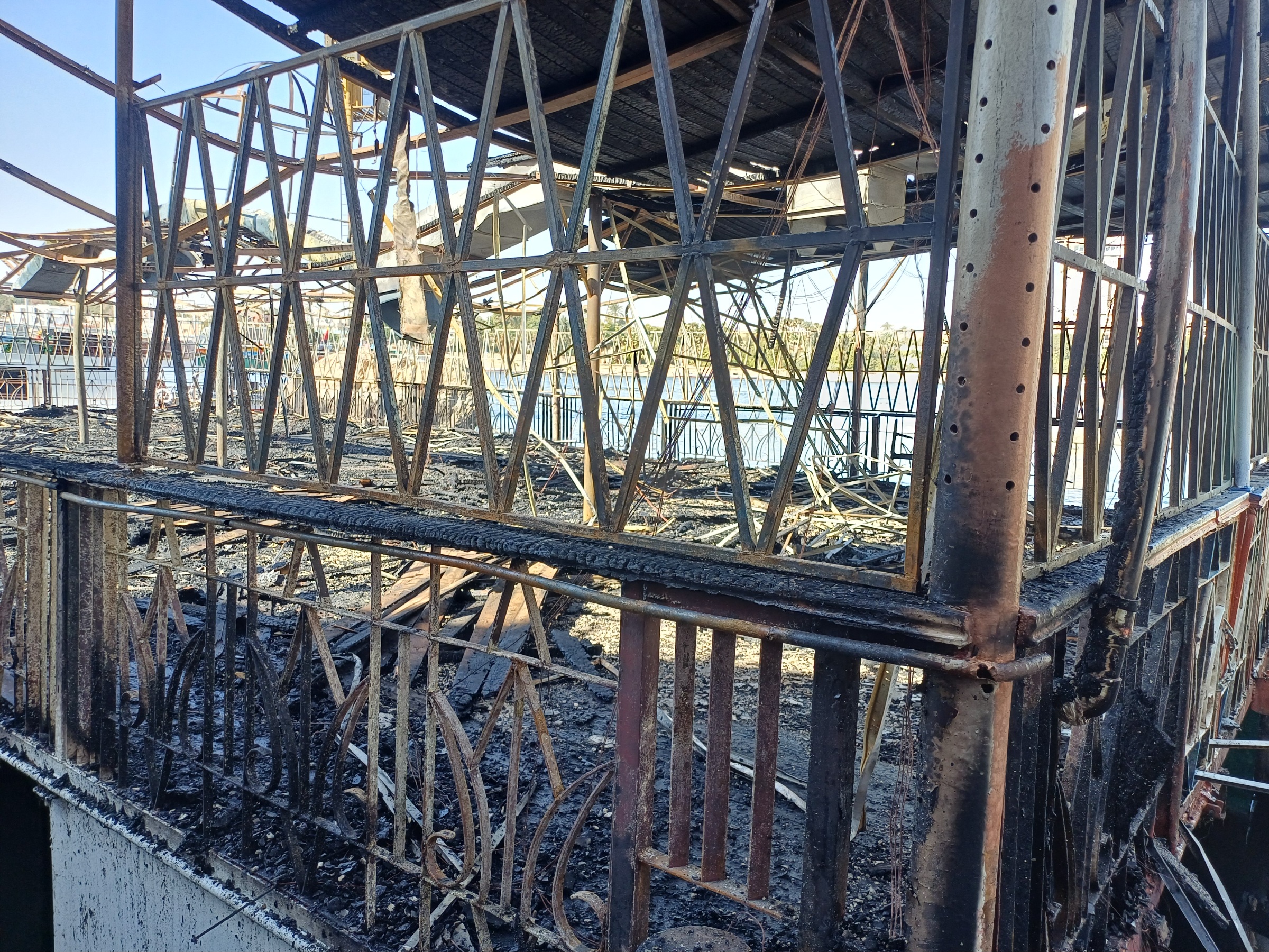 آثار حريق العوامة