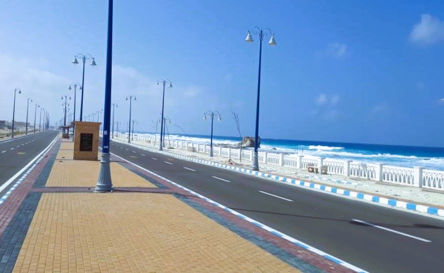 كورنيش مطروح الجديد عقب افتتاحه كورنيش مطروح الجديد عقب افتتاحه