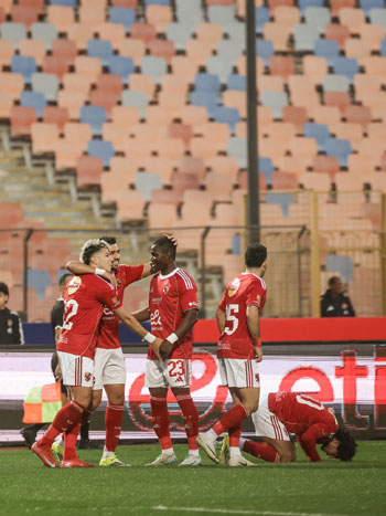 احتفال لاعبى الأهلى