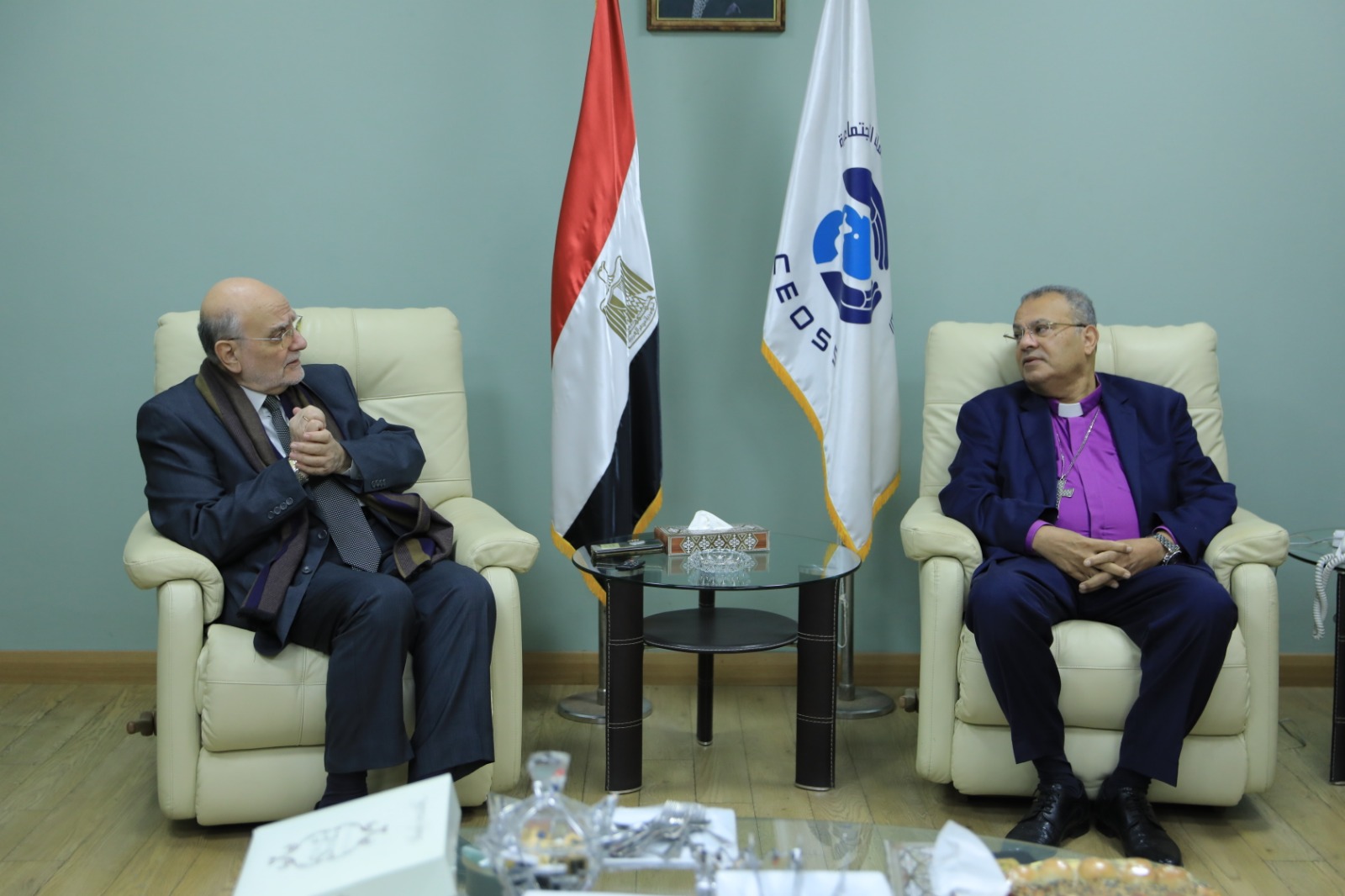 رئيس الطائفة الإنجيلية بمصر يستقبل الأمين العام لمجلس كنائس الشرق الأوسط