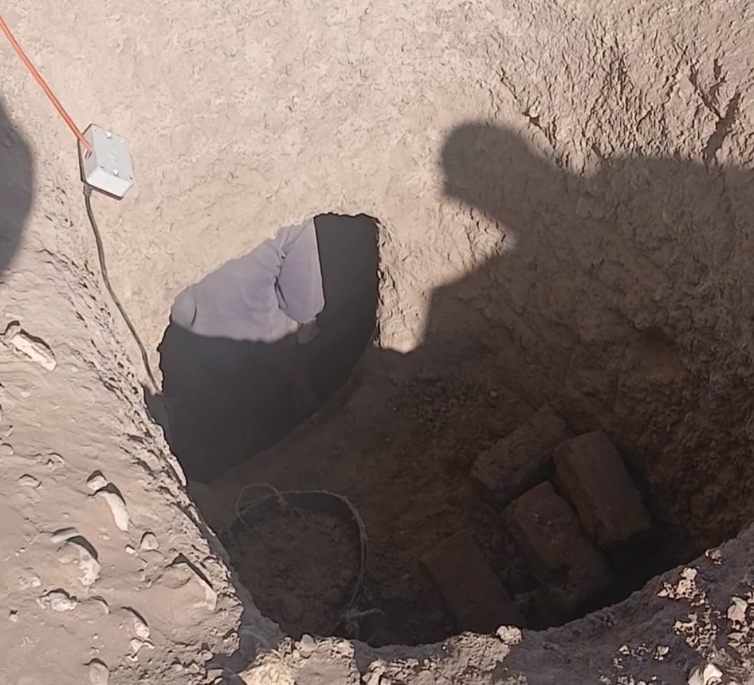 أثناء حفر قبل من الداخل أثناء حفر قبل من الداخل