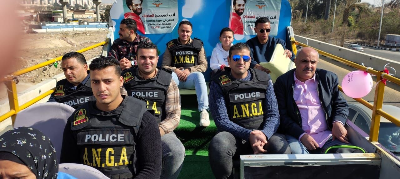 خلال إطلاق القافلة للتوعية بأضرار تعاطى المخدرات