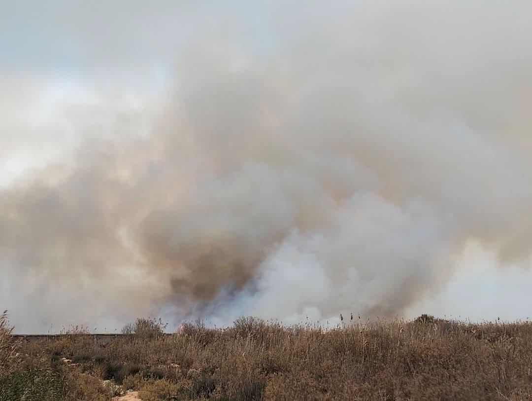 حريق بارض هيش بالإسكندرية