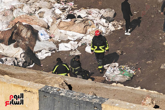 مشاهد بعد انتهاء اعمال الاطفاء