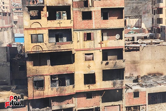 اثار الحريق على المنشات