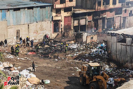 المنطقة بعد جهود الاطفاء