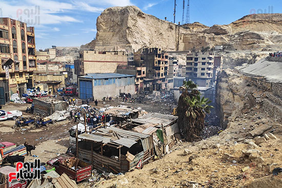 الزرايب بعد انتهاء الحريق