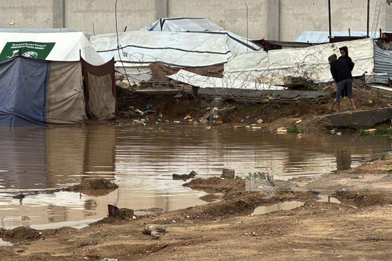 غزة غرق الخيام غزة غرق الخيام