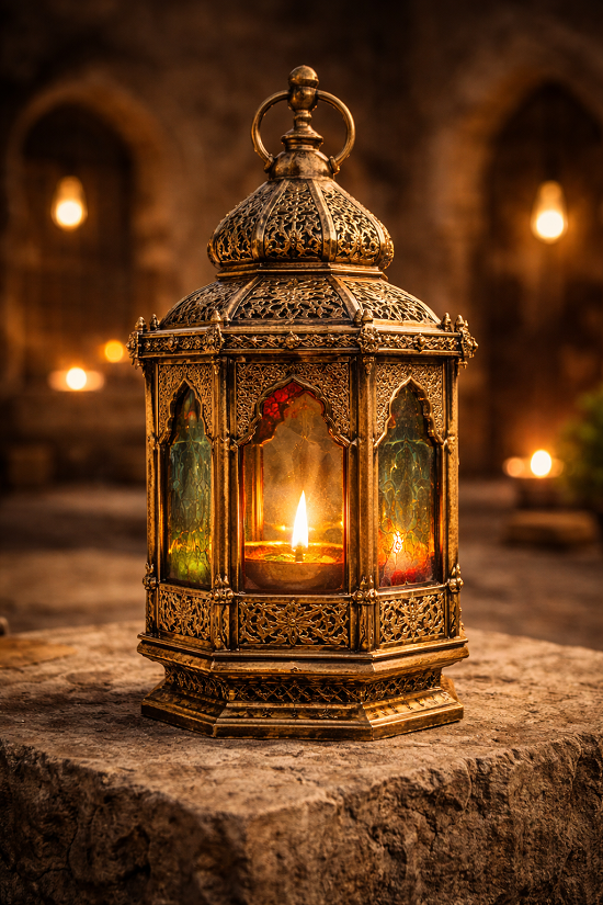 فانوس العصر الفاطمى تصميم شات جى بى تى