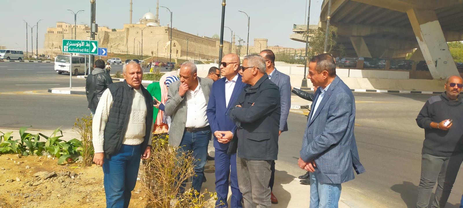 محافظ القاهرة يتابع أعمال إزالة كوبري السيدة عائشة (2)