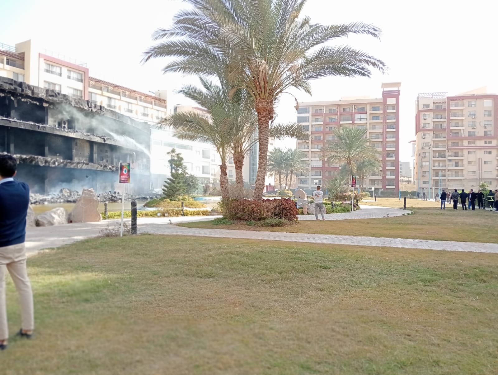 اصابة 23 شخص في حريق بالساحل الشمالي اصابة 23 شخص في حريق بالساحل الشمالي