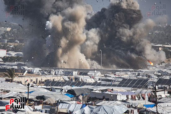 استهداف النازحين فى خان يونس