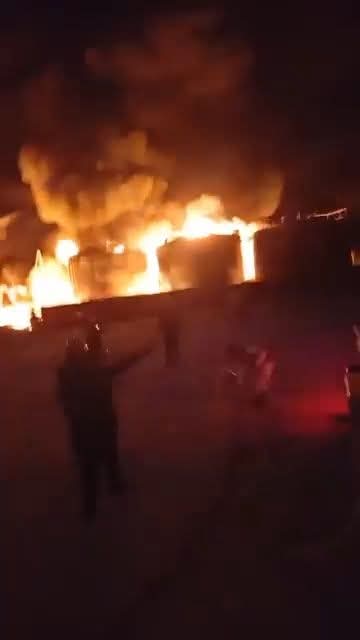 جانب من الحريق فى جنوب سيناء