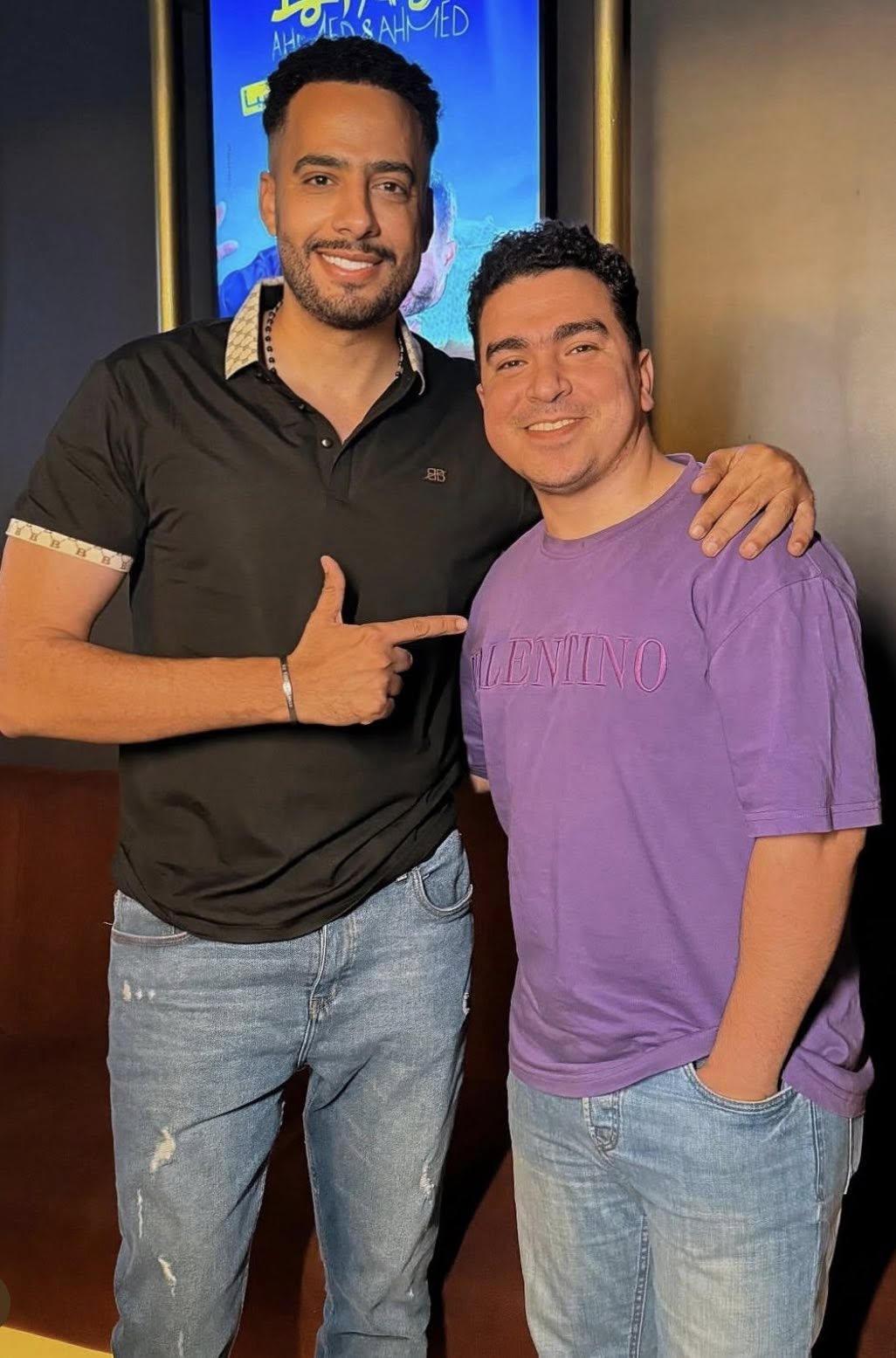 عصام السقا ومصمم الجرافيك احمد دولا