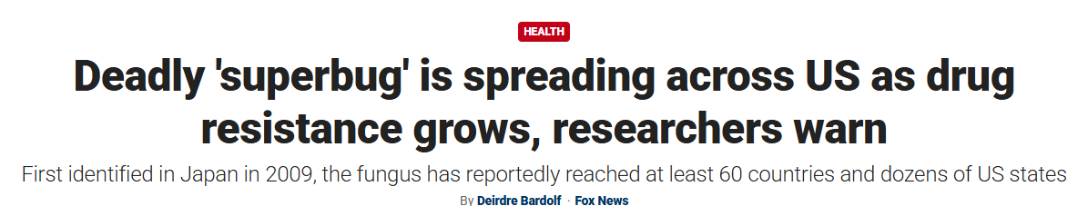 انتشار عدوى فطرية خارقة بالولايات المتحدة الأمريكية