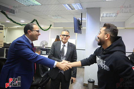 شريف سعيد مع رئيس التحرير والزميل محمد خطاب