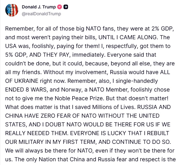 حساب دونالد ترامب على تروث سوشيال حساب دونالد ترامب على تروث سوشيال