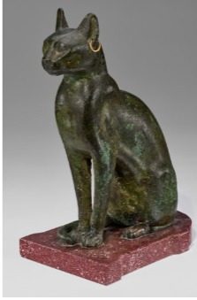 قطة مصرية مصممة من البرونز قطة مصرية مصممة من البرونز