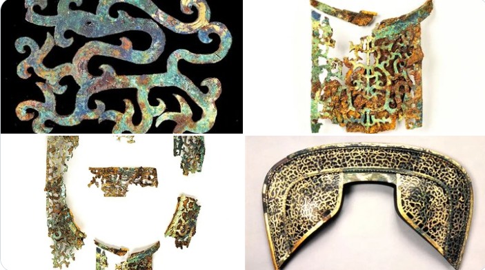 دورع برونزية مزينة بالتنين دورع برونزية مزينة بالتنين