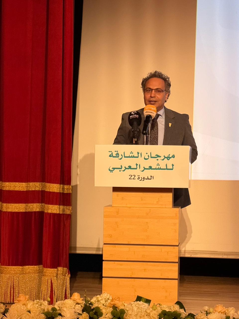 الدكتور أحمد بلبولة خلال الأمسية