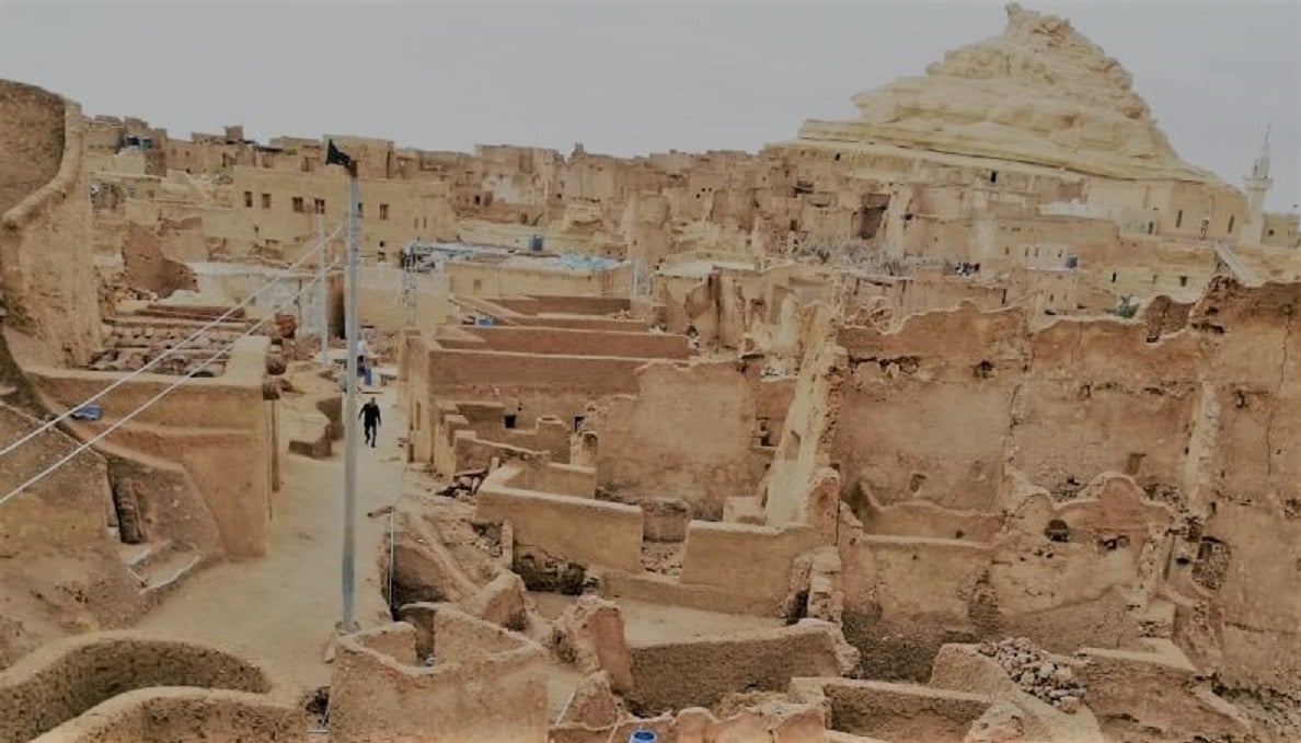 مباني مدينة شالي من أعلى - سيوة مباني مدينة شالي من أعلى - سيوة