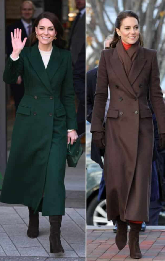 بالطو  بتصميم ياقة ومستقيم