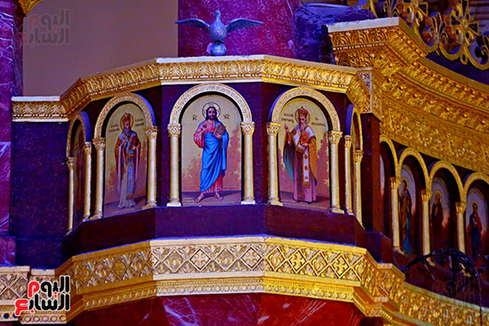 أحد أروقة كنيسة مار جرجس ذات الطابع الأثري