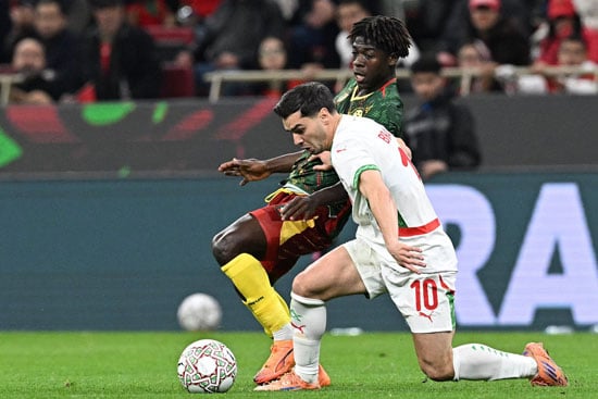 الكاميرون vs المغرب دياز خلال المباراة الكاميرون ضد المغرب دياز خلال المباراة