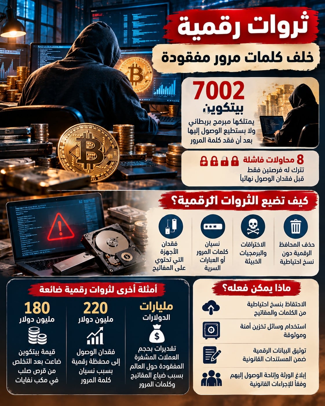 ثروات رقمية خلف كلمات مرور مفقودة