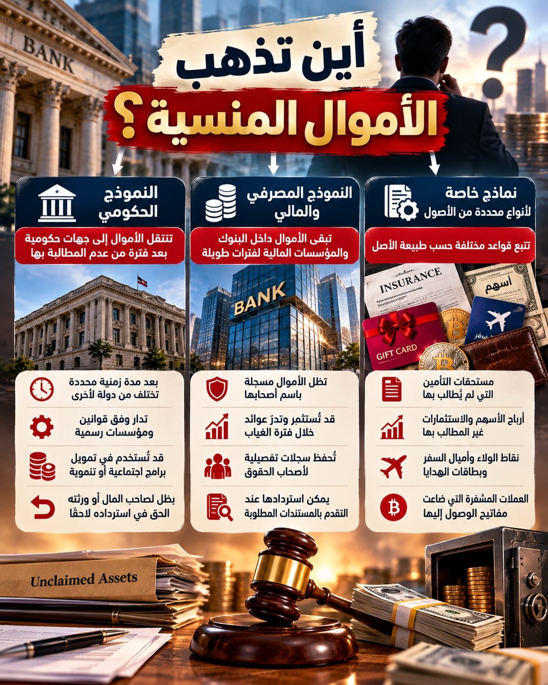 أين تذهب الأموال المنسية
