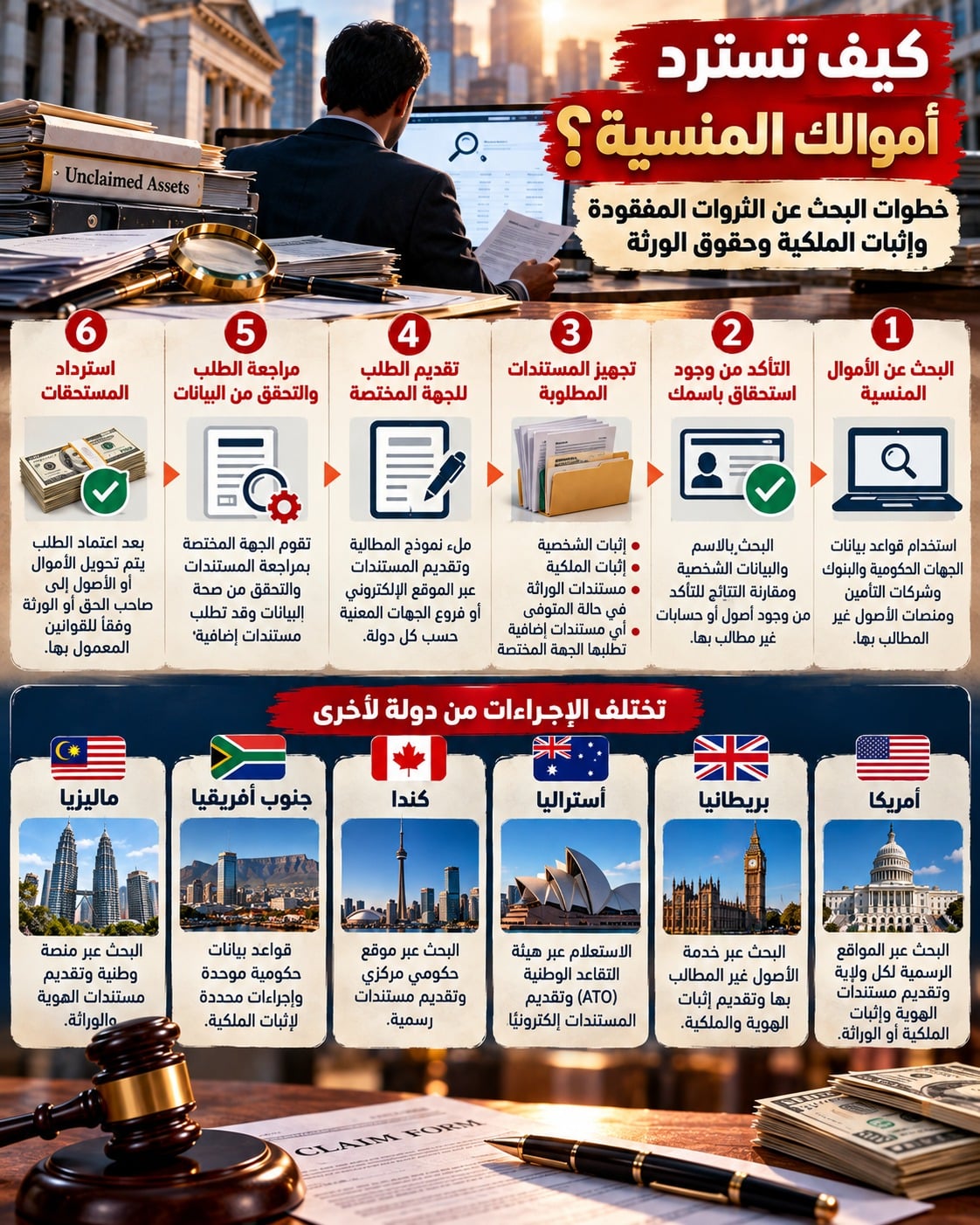 كيف تسترد أموالك المنسية