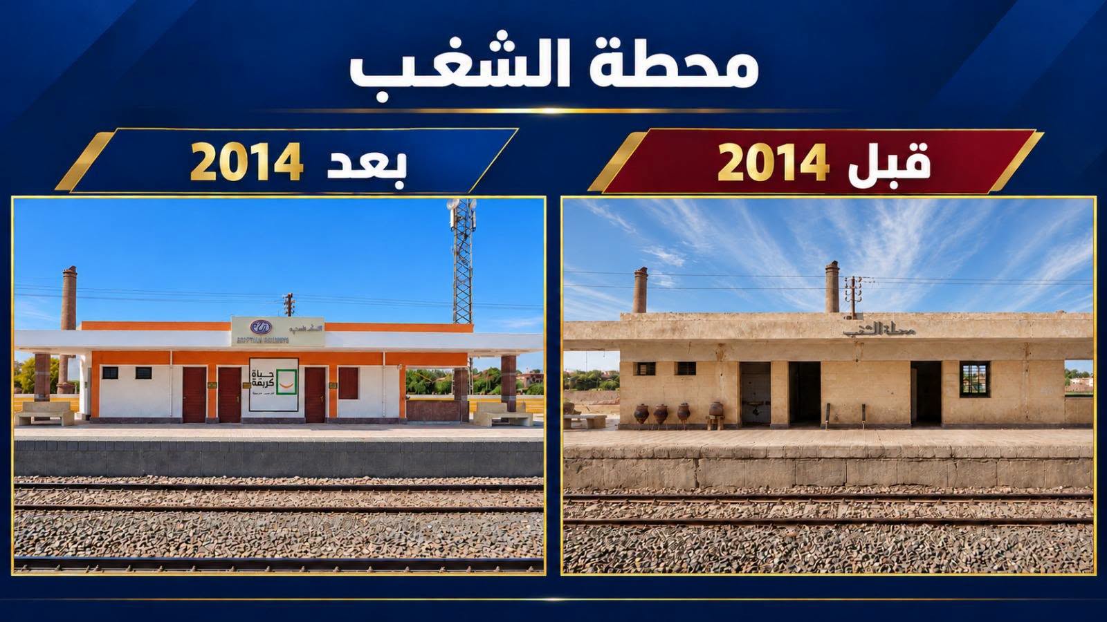 السكة الحديد قبل وبعد 2014