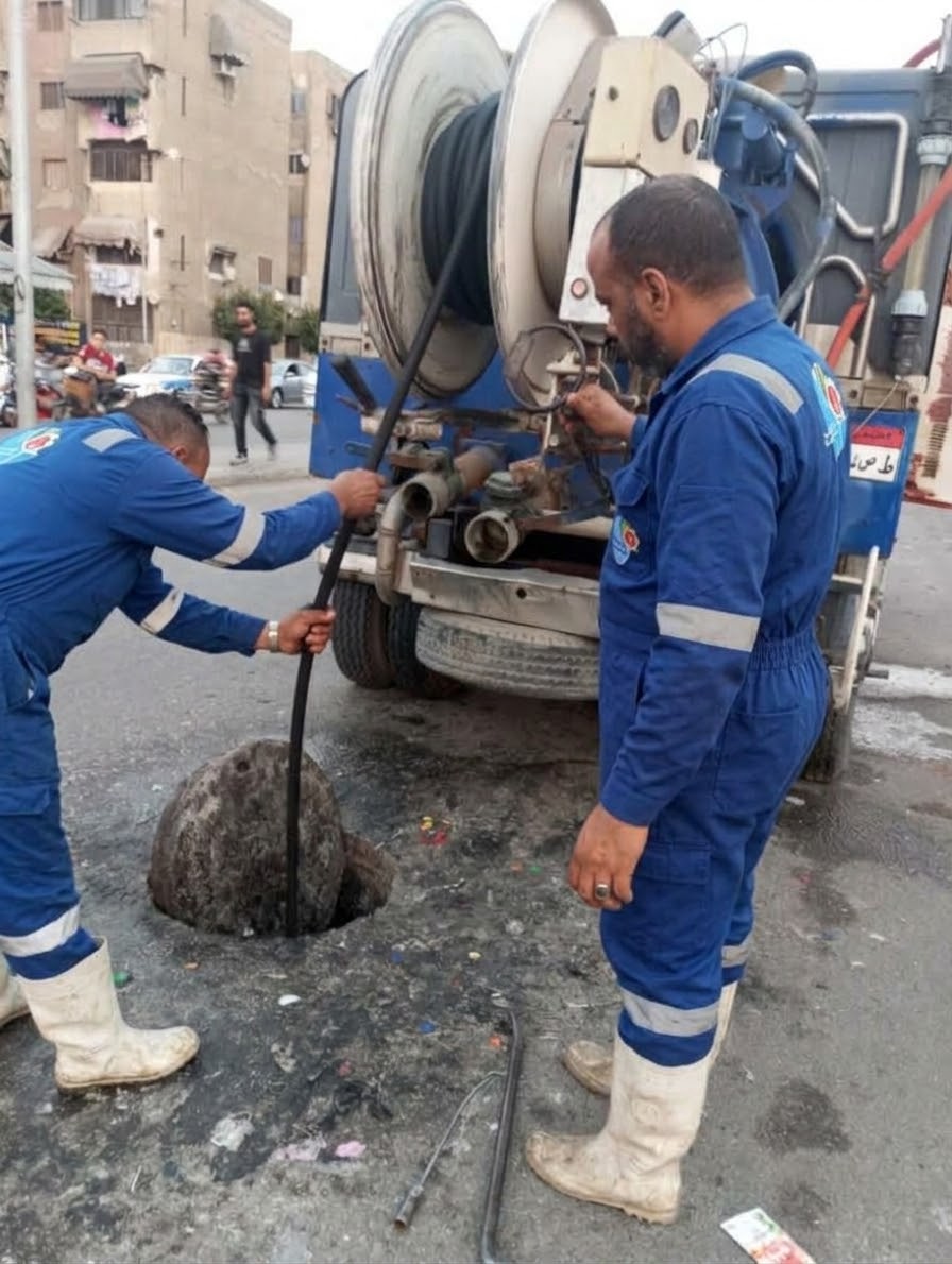 أعمال تطهير شبكات الصرف