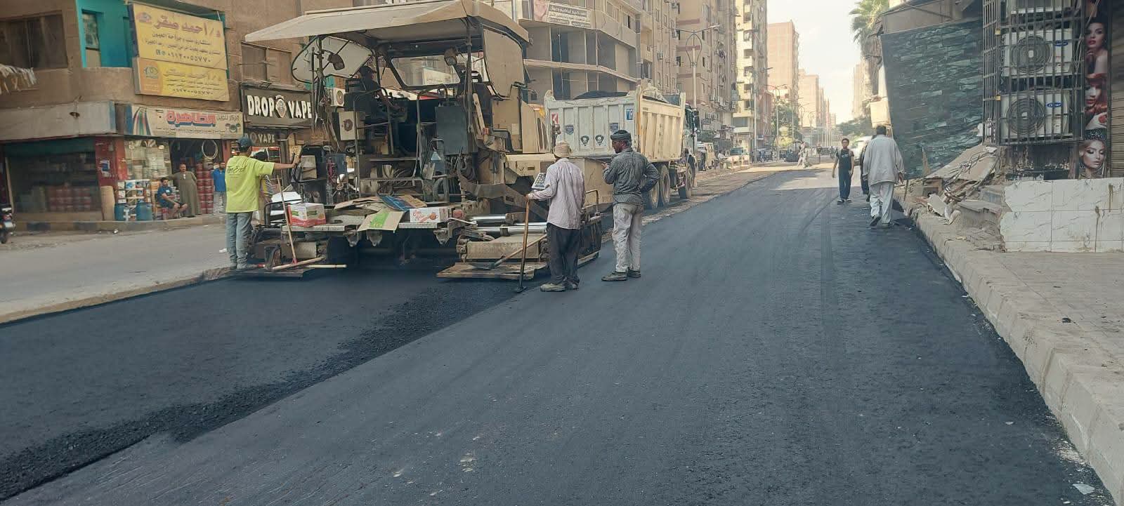 تطوير ورفع كفاءة ورصف شارع ناهيا بحي بولاق الدكرور (2)