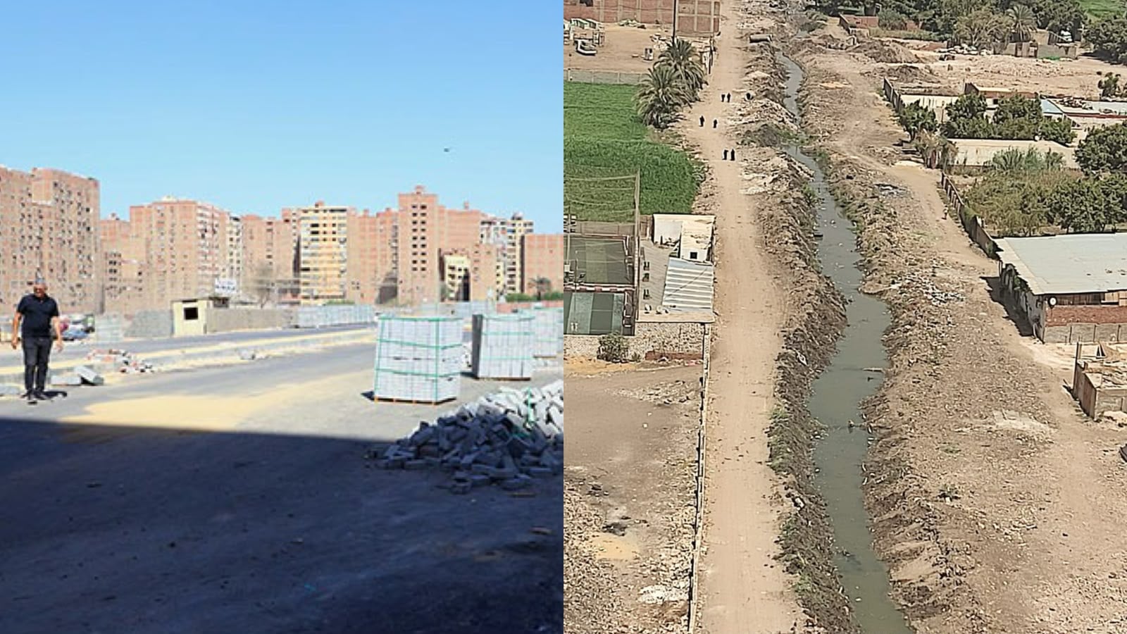 منطقة الإخلاص قبل وبعد أعمال التطوير والرصف  (1)