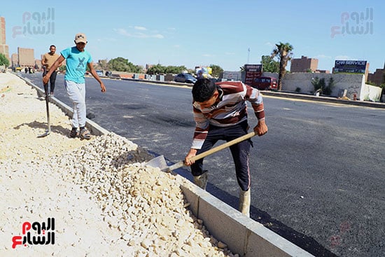 أعمال التطوير بمحور الإخلاص الجديد