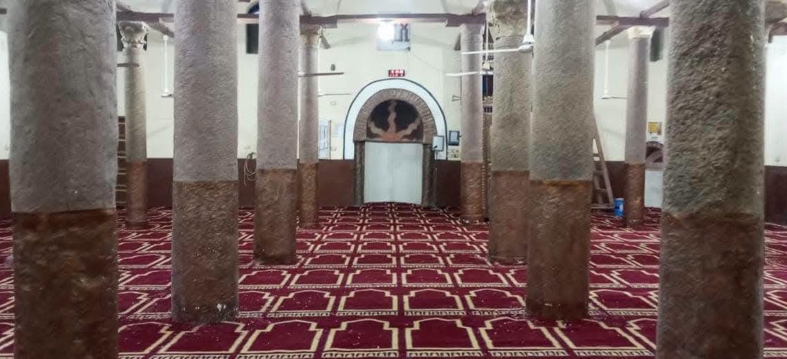 التطوير والتجديدات فى قلب المسجد العمرى بالطود