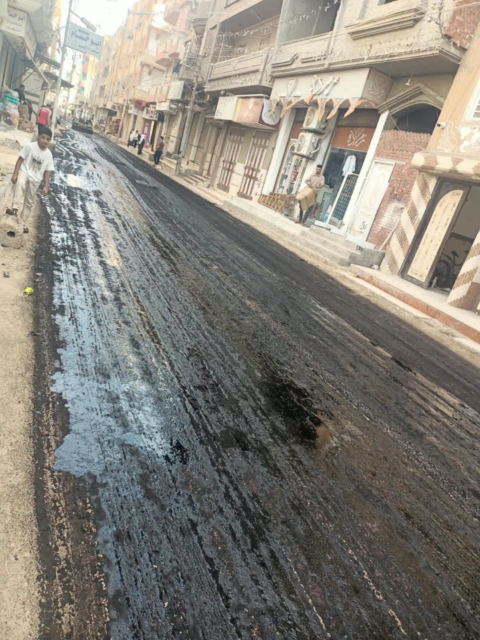 رصف عدد من شوارع البرلس