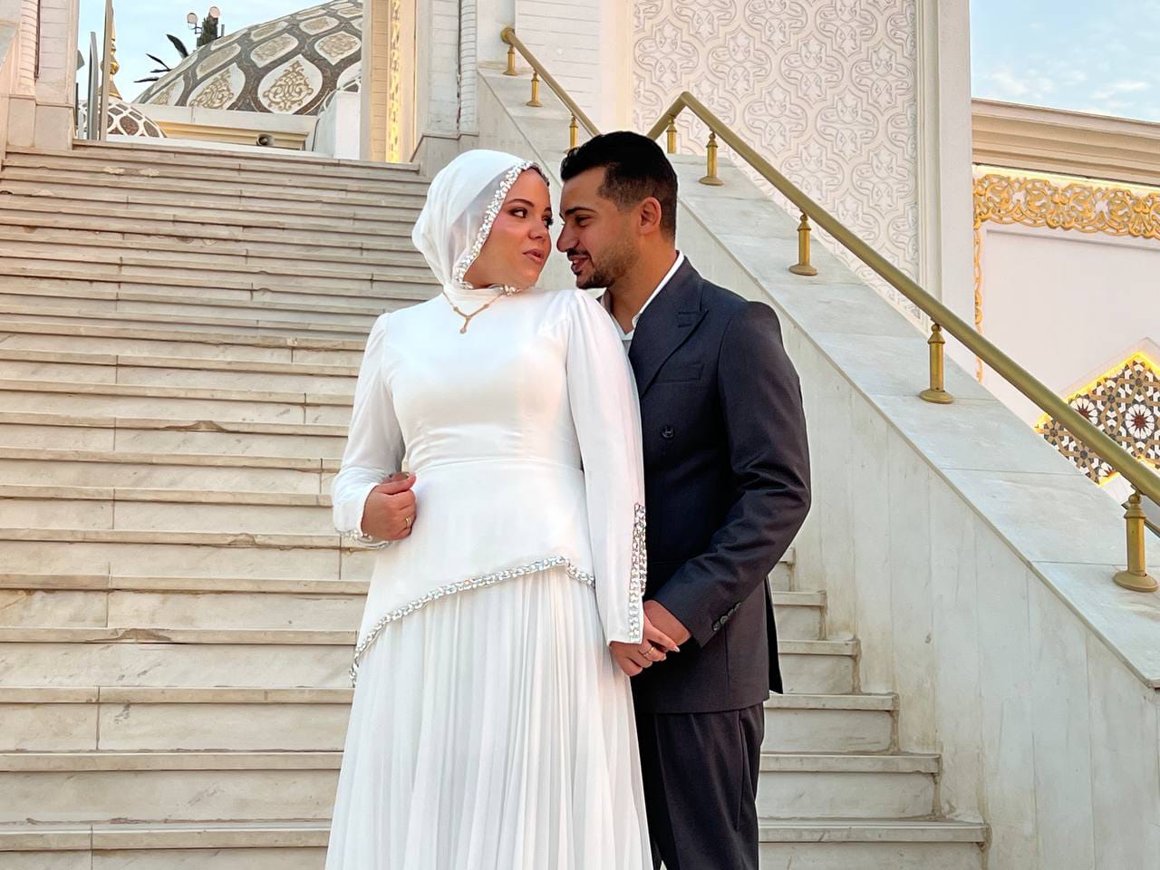 الصورة الأولى لابن إبراهيم حسن فى حفل زفافه