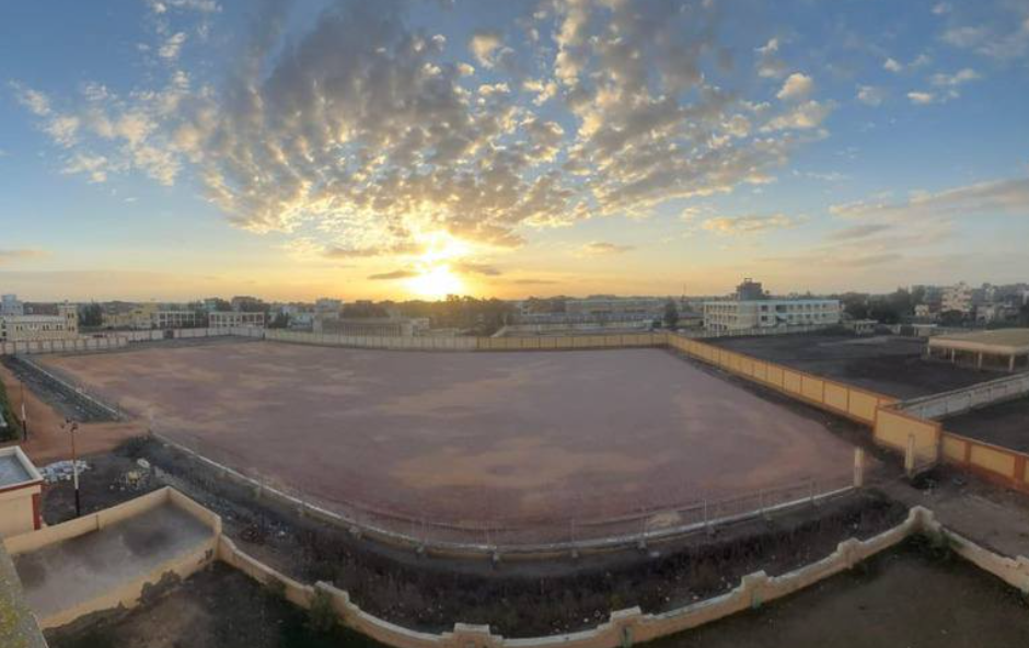 انشاء ملعب  المركزية بالحامول